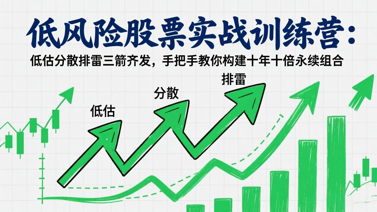 （17487期）低风险股票实战训练营：低估分散排雷三箭齐发，手把手教你构建十年十倍永续组合_菜菜笔记