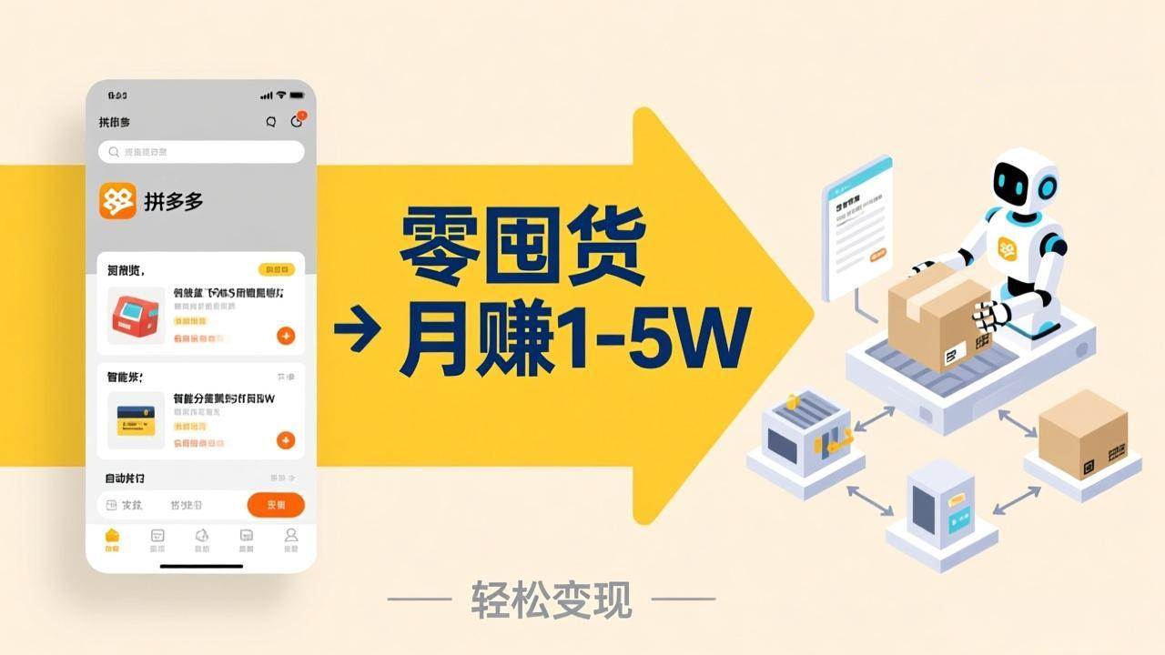 （17490期）不用囤货不用跑单！拼多多虚拟玩法，机器人管理发货和客服，帮你月赚 1-5W_菜菜笔记