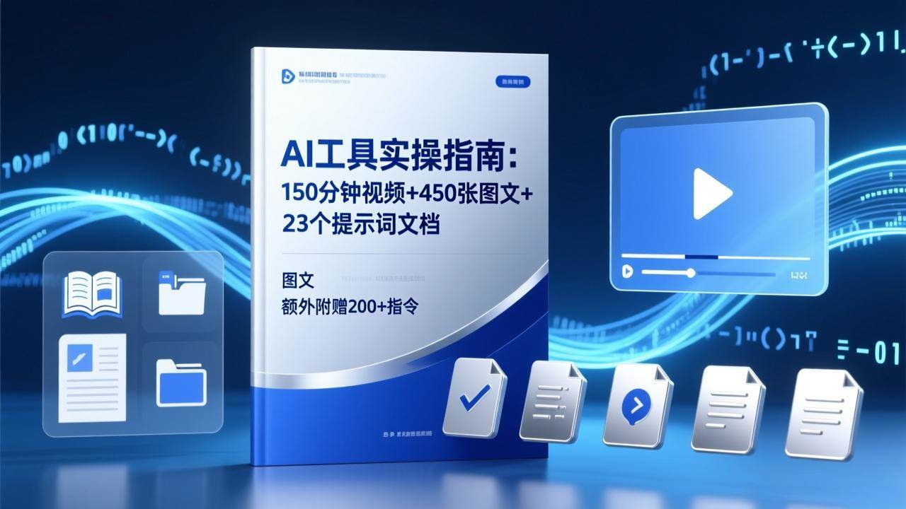（17504期）AI工具实操指南：150分钟视频+450张图文+23个提示词文档，额外附赠200+指令_菜菜笔记