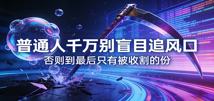 付费文章《通人千万别盲目追风口》否则到最后只有被收割的份_菜菜笔记