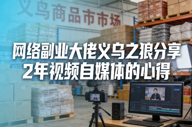 网络副业大佬义乌之狼分享2年视频自媒体的心得【文档】_菜菜笔记