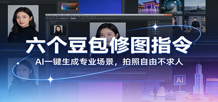 六个豆包修图指令：AI 一键生成专业场景，拍照自由不求人_菜菜笔记