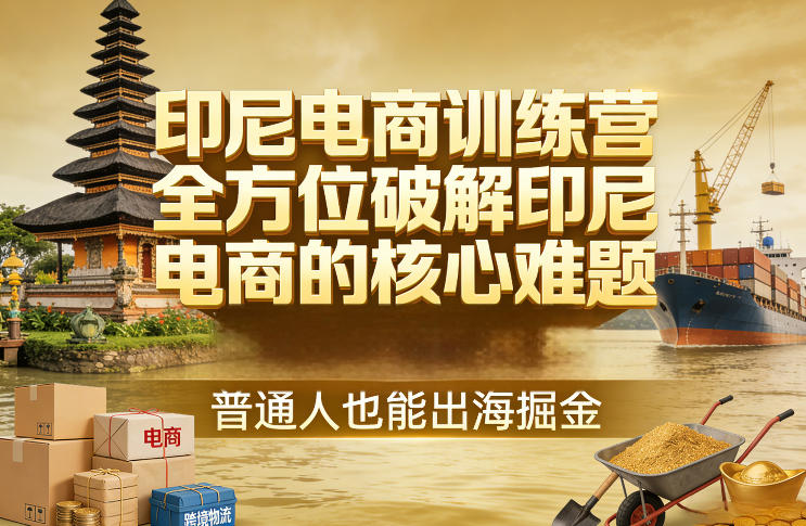 印尼电商训练营，全方位破解印尼电商的核心难题，普通人也能出海掘金_菜菜笔记