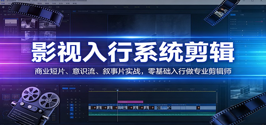 影视系统剪辑，商业短片、意识流、叙事片实战，零基础入行做专业剪辑师_菜菜笔记