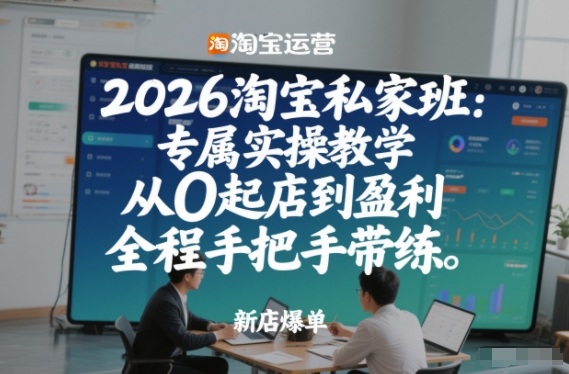 2026淘宝私家班：专属实操教学，从0起店到盈利，全程手把手带练（更新26年3月）_菜菜笔记