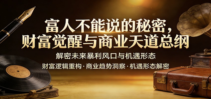 富人不能说的秘密，财富觉醒与商业天道总纲，解密未来暴利风口与机遇形态_菜菜笔记