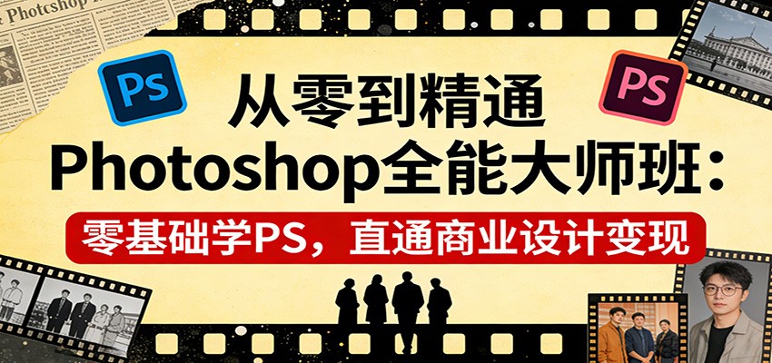 从零到精通Photoshop全能大师班：零基础学PS，直通商业设计变现_菜菜笔记